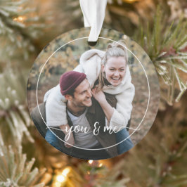 Benutzerdefiniertes Personalisiertes Foto Einfache Ornament