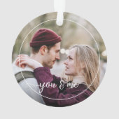 Benutzerdefiniertes Personalisiertes Foto Einfache Ornament (Rückseite)