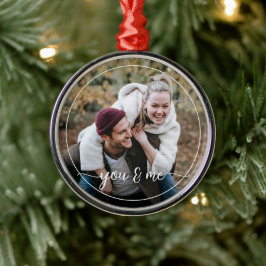 Benutzerdefiniertes Personalisiertes Foto Einfache Ornament Aus Metall