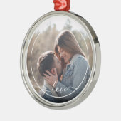 Benutzerdefiniertes Personalisiertes Foto Einfache Ornament Aus Metall (Links)