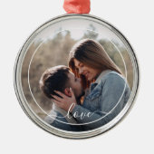 Benutzerdefiniertes Personalisiertes Foto Einfache Ornament Aus Metall (Vorne)