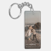 Benutzerdefiniertes Personalisiertes Foto Einfache Schlüsselanhänger (Vorderseite links)