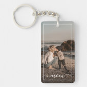 Benutzerdefiniertes Personalisiertes Foto Einfache Schlüsselanhänger (Vorderseite)