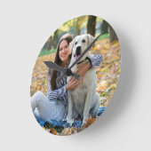 Benutzerdefiniertes personalisiertes Foto Erstelle Runde Wanduhr (Winkel)