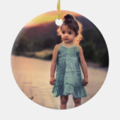 Benutzerdefiniertes Personalisiertes Foto Keramik Ornament (Hinten)