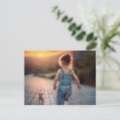 Benutzerdefiniertes Personalisiertes Foto Postkarte (Stehend Vorderseite)