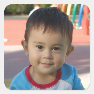 Benutzerdefiniertes Personalisiertes Foto Quadratischer Aufkleber