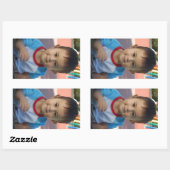 Benutzerdefiniertes Personalisiertes Foto Rechteckiger Aufkleber (Blatt)