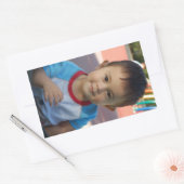 Benutzerdefiniertes Personalisiertes Foto Rechteckiger Aufkleber (Umschlag)