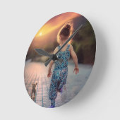 Benutzerdefiniertes Personalisiertes Foto Runde Wanduhr (Winkel)
