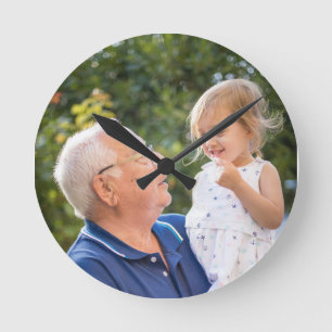 Benutzerdefiniertes personalisiertes Foto  Runde Wanduhr