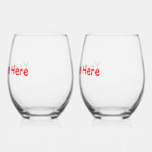 Benutzerdefiniertes Personalisiertes Foto Selfie 4 Weinglas Ohne Stiel (Links)