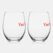 Benutzerdefiniertes Personalisiertes Foto Selfie 4 Weinglas Ohne Stiel (Rechts)