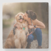 Benutzerdefiniertes Personalisiertes Foto Steinuntersetzer (Vorderseite)