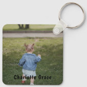 Benutzerdefiniertes Personalisiertes Foto und Name Schlüsselanhänger (Rückseite)