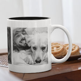 Benutzerdefiniertes Personalisiertes Foto Zweifarbige Tasse