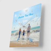 Benutzerdefiniertes Personalisiertes Geschenk für Quadratische Wanduhr (Winkel)