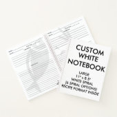 Benutzerdefiniertes Personalisiertes großes RECIPS Notizblock (Innenseite)