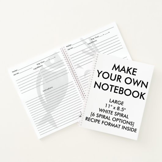Benutzerdefiniertes Personalisiertes großes RECIPS Notizbuch (Innenseite)