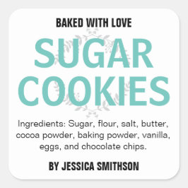 Benutzerdefiniertes Personalisiertes hausgemachtes Quadratischer Aufkleber