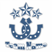 Benutzerdefiniertes Personalisiertes Hufeisen Aufkleber (Vorderseite)