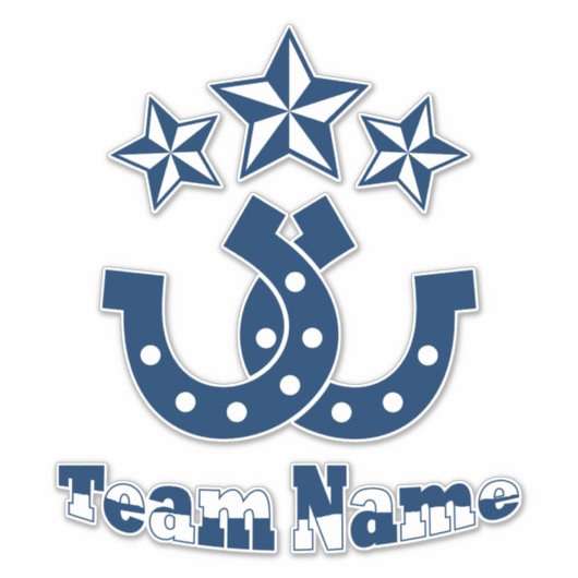 Benutzerdefiniertes Personalisiertes Hufeisen Aufkleber (Vorderseite)