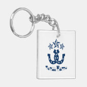 Benutzerdefiniertes Personalisiertes Hufeisen Schlüsselanhänger (Vorderseite links)