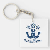 Benutzerdefiniertes Personalisiertes Hufeisen Schlüsselanhänger (Vorderseite)