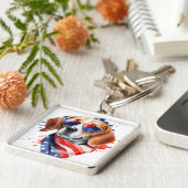 Benutzerdefiniertes Personalisiertes Hund Foto Hau Schlüsselanhänger (Seite)