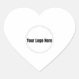 Benutzerdefiniertes personalisiertes Logo Herz-Aufkleber