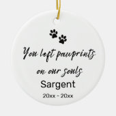 Benutzerdefiniertes Personalisiertes Memorial Cat Keramik Ornament (Vorne)