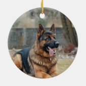 Benutzerdefiniertes Personalisiertes Memorial Cat Keramik Ornament (Hinten)