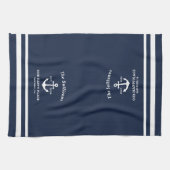 Benutzerdefiniertes personalisiertes Monogramm-Nau Geschirrtuch (Horizontal)