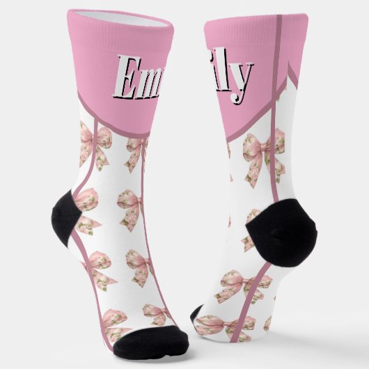 benutzerdefiniertes & personalisiertes Namensnotiz Socken (Gewinkelt)