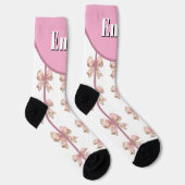 benutzerdefiniertes & personalisiertes Namensnotiz Socken (Rechts)