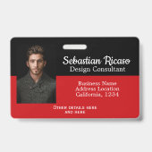 Benutzerdefiniertes Personalisiertes Red Black Ausweis (Vorderseite)