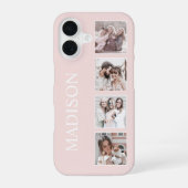 Benutzerdefiniertes Personalisiertes Rosa iPhone 16 Hülle (Rückseite)