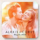 Benutzerdefiniertes Personalisiertes Save the Date Untersetzer (Vorderseite)