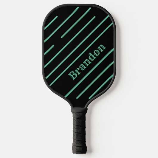 Benutzerdefiniertes Personalisiertes Schwarz mit A Pickleball Schläger (Vorderseite)