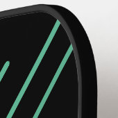 Benutzerdefiniertes Personalisiertes Schwarz mit A Pickleball Schläger (Linke Seite)