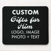 Benutzerdefiniertes Personalisiertes Schwarzes Mau Mousepad (Vorne)