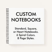 Benutzerdefiniertes Personalisiertes Uni-Ruling-Qu Notizblock (Vorderseite)