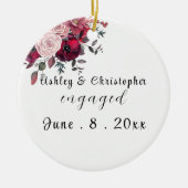 Benutzerdefiniertes personalisiertes verlobt keramik ornament (Vorne)