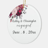 Benutzerdefiniertes personalisiertes verlobt keramik ornament (Links)