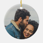 Benutzerdefiniertes personalisiertes verlobt keramik ornament (Hinten)