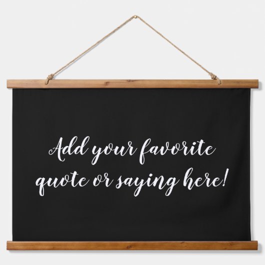 Benutzerdefiniertes Personalisiertes Zitat Sprichw Wandteppich Mit Holzrahmen (Vorne)