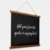 Benutzerdefiniertes Personalisiertes Zitat Sprichw Wandteppich Mit Holzrahmen (Gewinkelt)