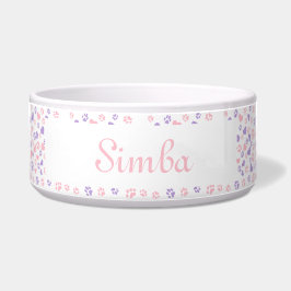 Benutzerdefiniertes Pet Bowl Katzenpaw Print & Her Napf
