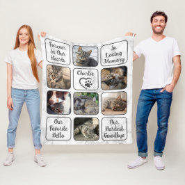 Benutzerdefiniertes Pet Cat Memorial 7 Foto Textma Fleecedecke