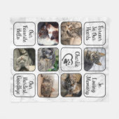 Benutzerdefiniertes Pet Cat Memorial 7 Foto Textma Fleecedecke (Vorderseite (Horizontal))